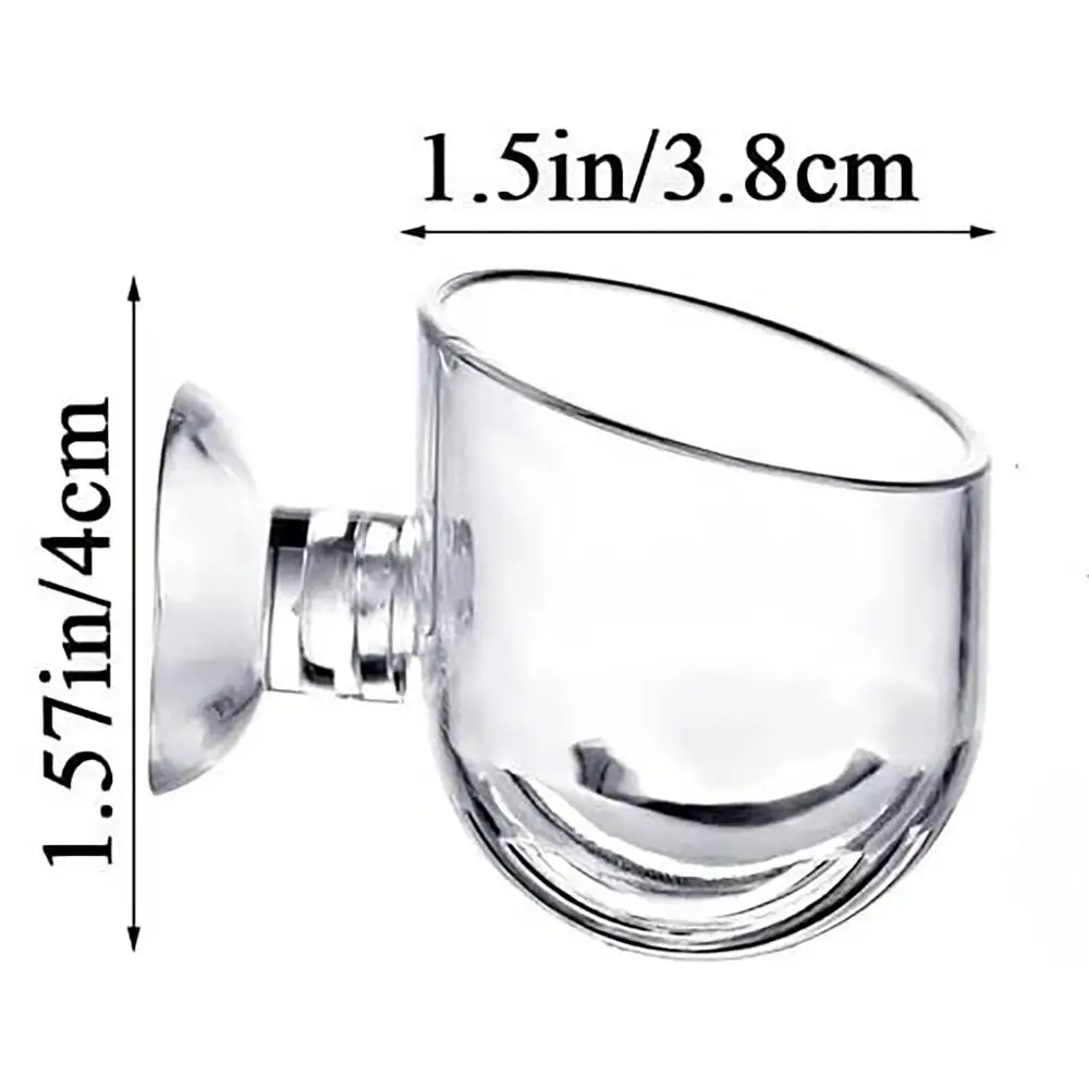 Aquarium Decoration Plant Cup Pot Acrylic Aquatic Plant Cup With Suction Holder Water Potted Planting Cup Aquarium Feeding Tool