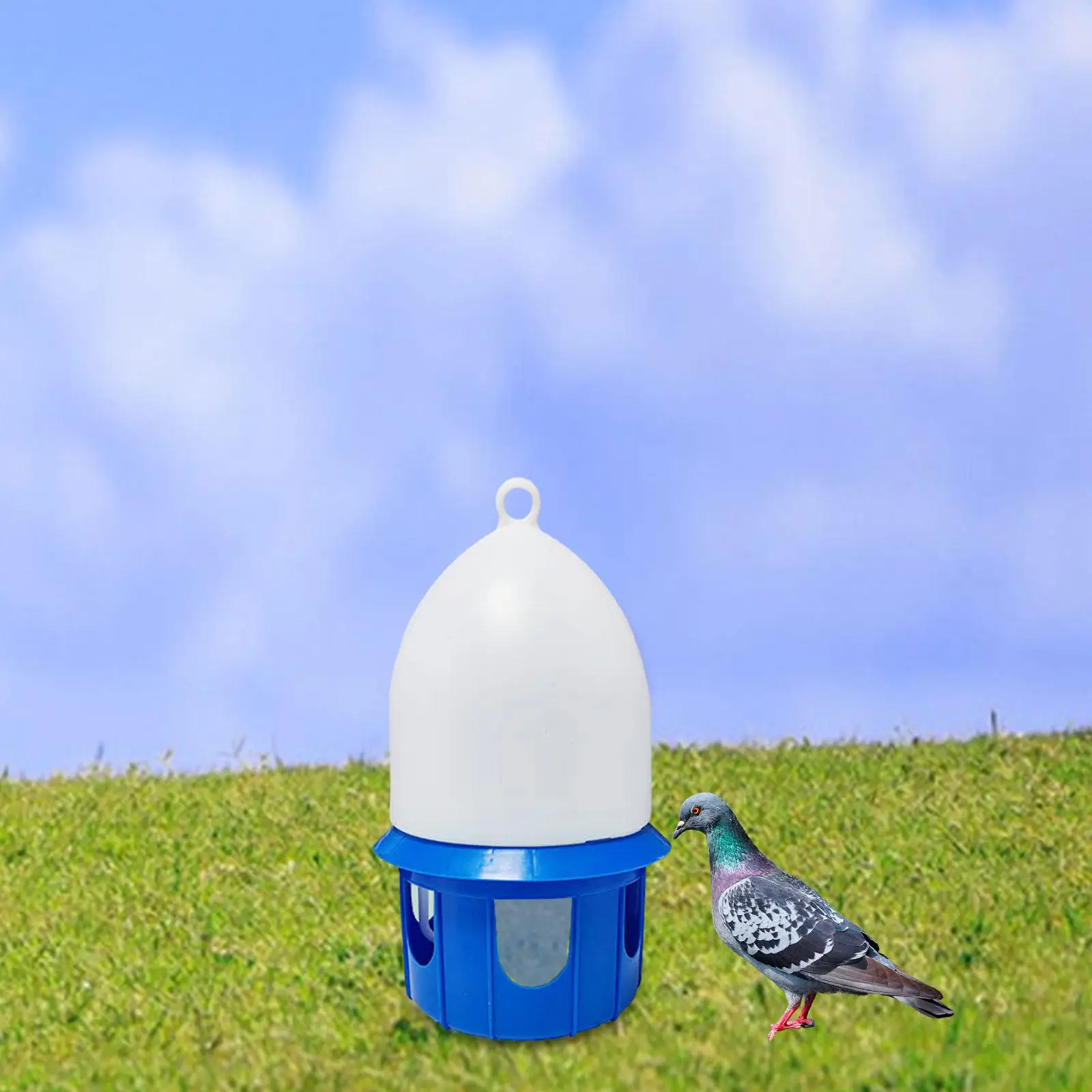 Bird Water Drinker Pigeon Water Dispenser Feeder Bird Cage Accessories Large Capacity Bird Cage Accessories with Hanging Handle
