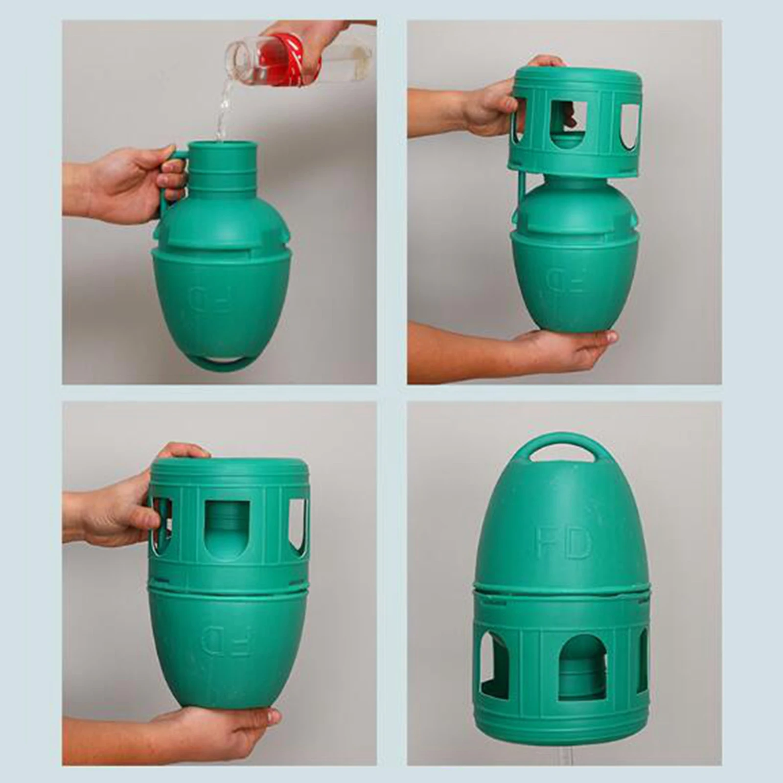 Bird Water Drinker Pigeon Water Dispenser Feeder Bird Cage Accessories Large Capacity Bird Cage Accessories with Hanging Handle