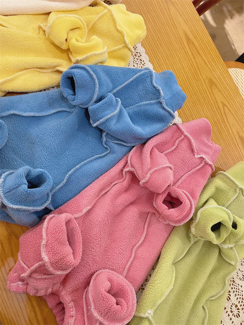 Fleece Coat for Sphynx Cat Warm Sweatshirt 4-legged Jumpsuit for Kittens Dogs Soft Loungewear for Male Cat Devon Rex Sweater