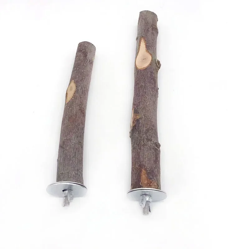 Natural Wood Pet Parrot Raw Wood Fork Tree Branch Stand Rack Squirrel Bird Hamster Branch Perches Chew Bite Toys Stick