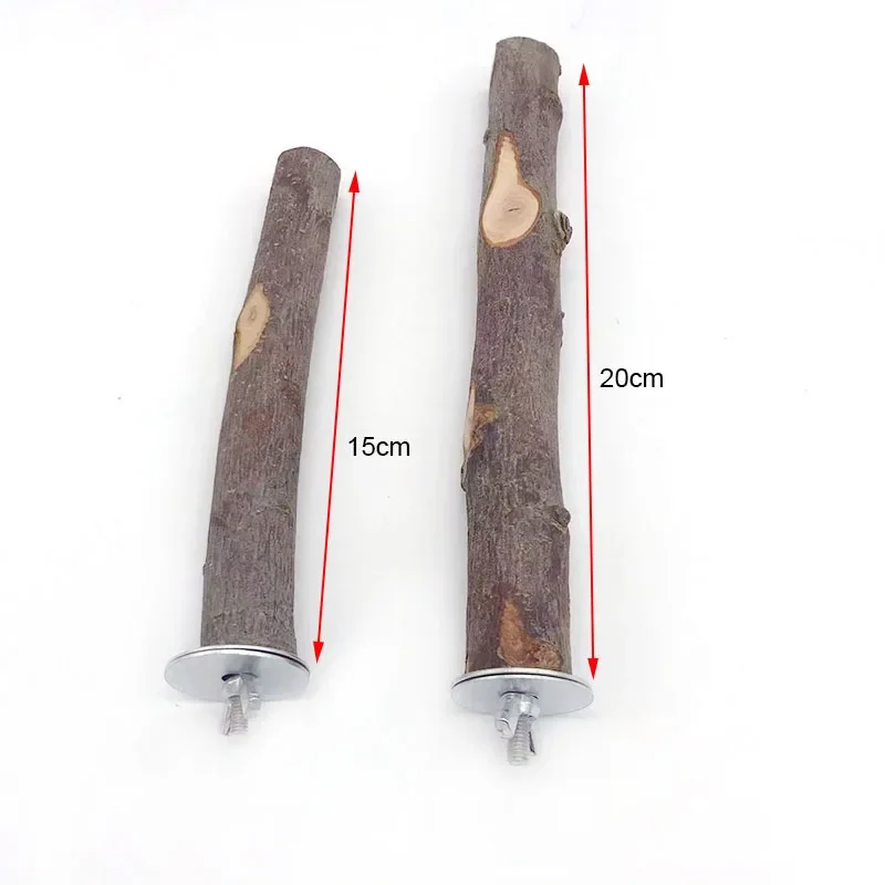 Natural Wood Pet Parrot Raw Wood Fork Tree Branch Stand Rack Squirrel Bird Hamster Branch Perches Chew Bite Toys Stick