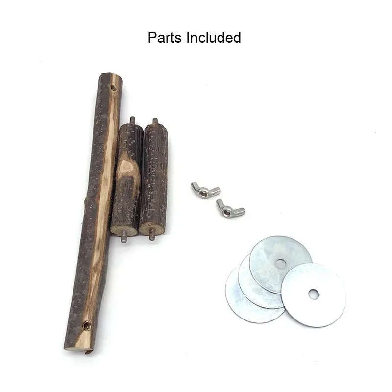 Natural Wood Pet Parrot Raw Wood Fork Tree Branch Stand Rack Squirrel Bird Hamster Branch Perches Chew Bite Toys Stick