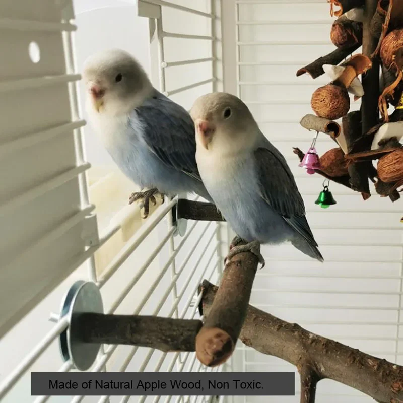 Natural Wood Pet Parrot Raw Wood Fork Tree Branch Stand Rack Squirrel Bird Hamster Branch Perches Chew Bite Toys Stick