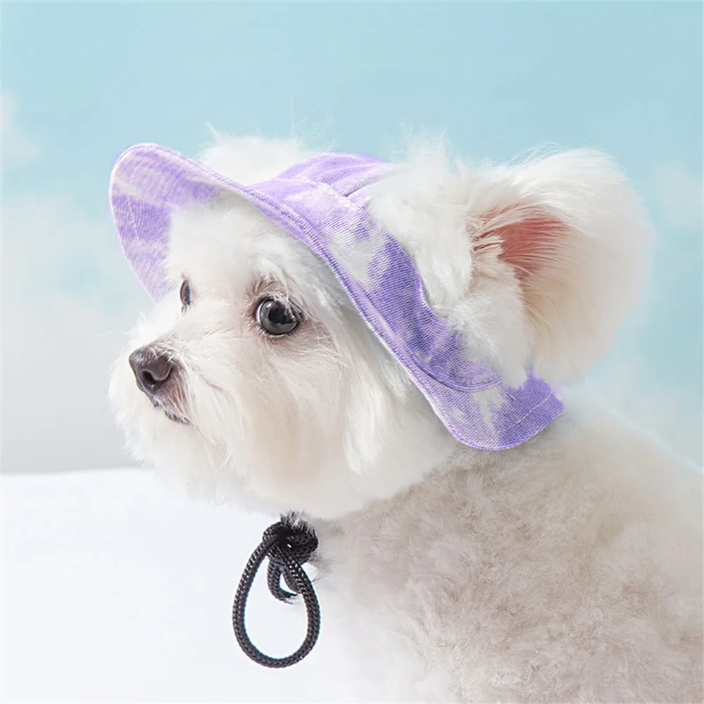 Cute French Bulldog Pet Hats with Ear Holes Adjustable Puppy Dog Cap Hat for Small Medium Dogs Pug Mascotas Accessories Costume