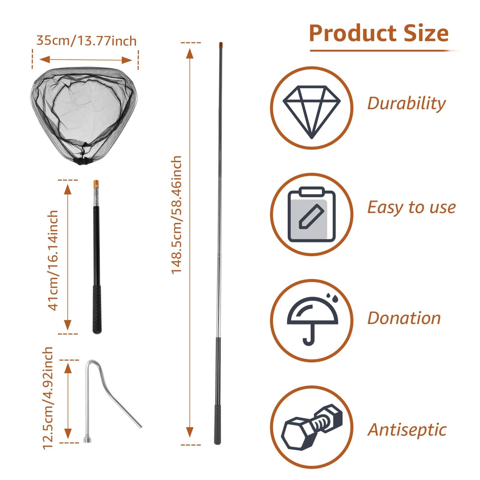 4Pcs Poultry Catcher Tools Stainless Steel Telescopic Chicken Grabber Pole & Small Chicken Catching Net Outdoor Bird Catcher