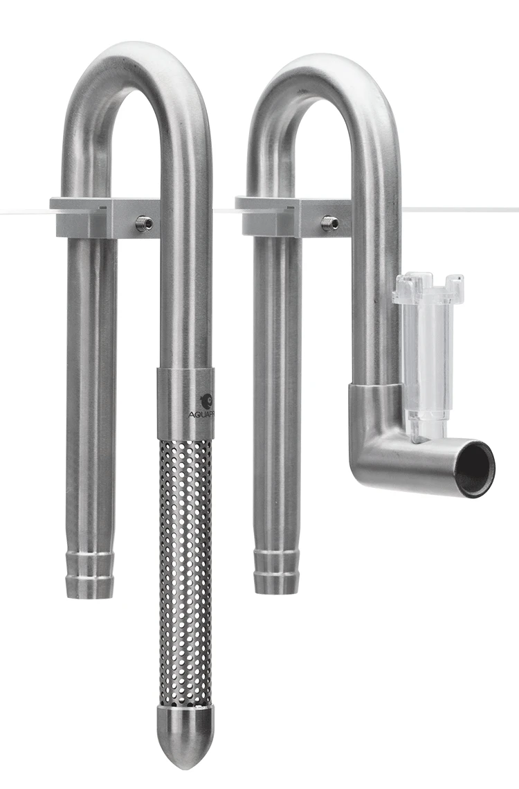 AQUAPRO Mini Skimmer Stainless Steel Inlet Outlet Pipes Inflow Outflow Shrimp Water Filter Aquarium Fish Tanks Accessories