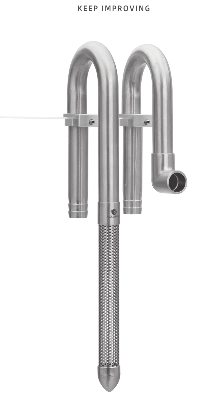 AQUAPRO Mini Skimmer Stainless Steel Inlet Outlet Pipes Inflow Outflow Shrimp Water Filter Aquarium Fish Tanks Accessories