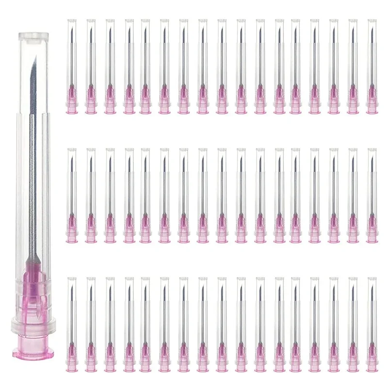 100pcs Disposable Veterinary Injection Syringe Needle with Shell Farm Supplies Dispensing Tools For Pig Cattle Sheep Dog Chicken