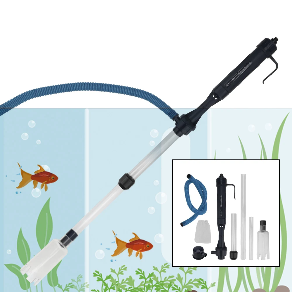 Aquarium Fish Tank Pipe Gravel Cleaner Tool Changing Water Filters Tools Waste Remover Electric Water Change Pump Vacuum