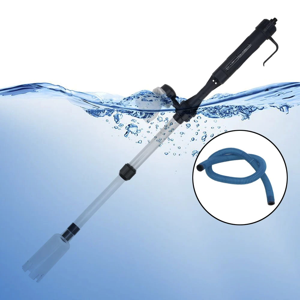 Aquarium Fish Tank Pipe Gravel Cleaner Tool Changing Water Filters Tools Waste Remover Electric Water Change Pump Vacuum