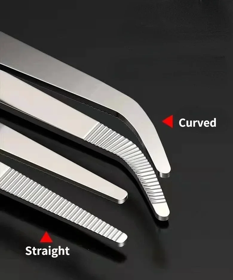 48cm Stainless Steel Tweezers Fish Tank Aquatic Plants Aqaurium Tool Water Plant Curved Pliers Birds Reptile Feeding Tongs