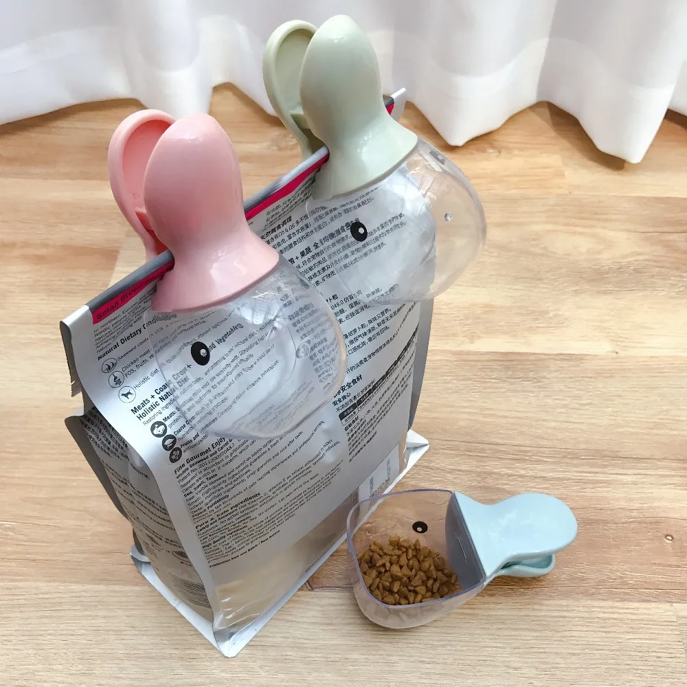 Pet Food Spoon for Cat Dog Bowls Multi-Function Bowl for Cats/Puppies/Small Dogs Scoop for Cat Food Dog Food Water Bowl Fountain