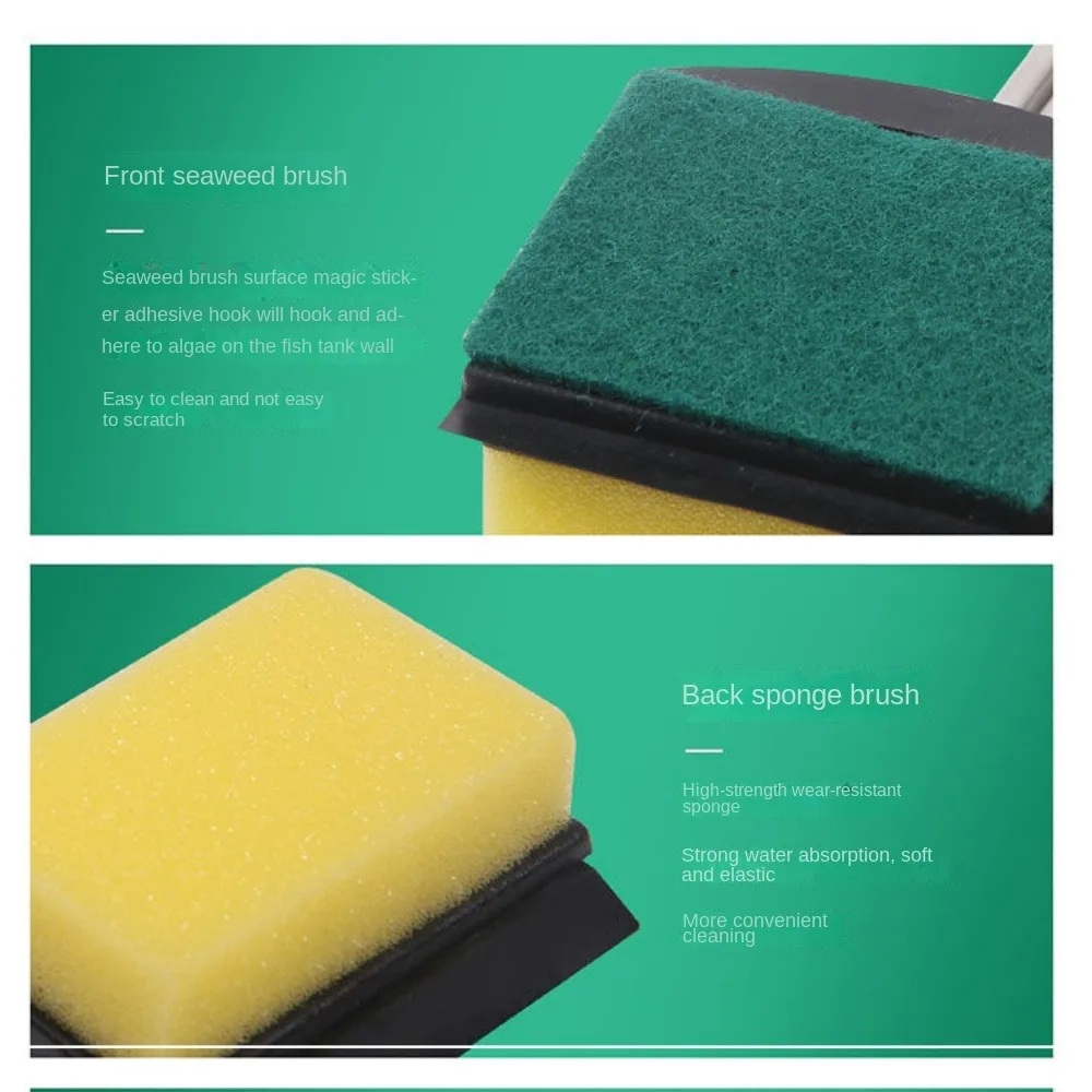 Tools Aquarium Fish Tank Cleaning Brushes High Quality Scrubber Window Algae Scraper Long Handle Sponge Accessories