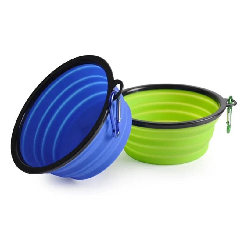 350ml Collapsible Dog Pet Folding Silicone Bowl Outdoor Travel Portable Puppy Food Container Feeder Dish Bowl Pet Supplies
