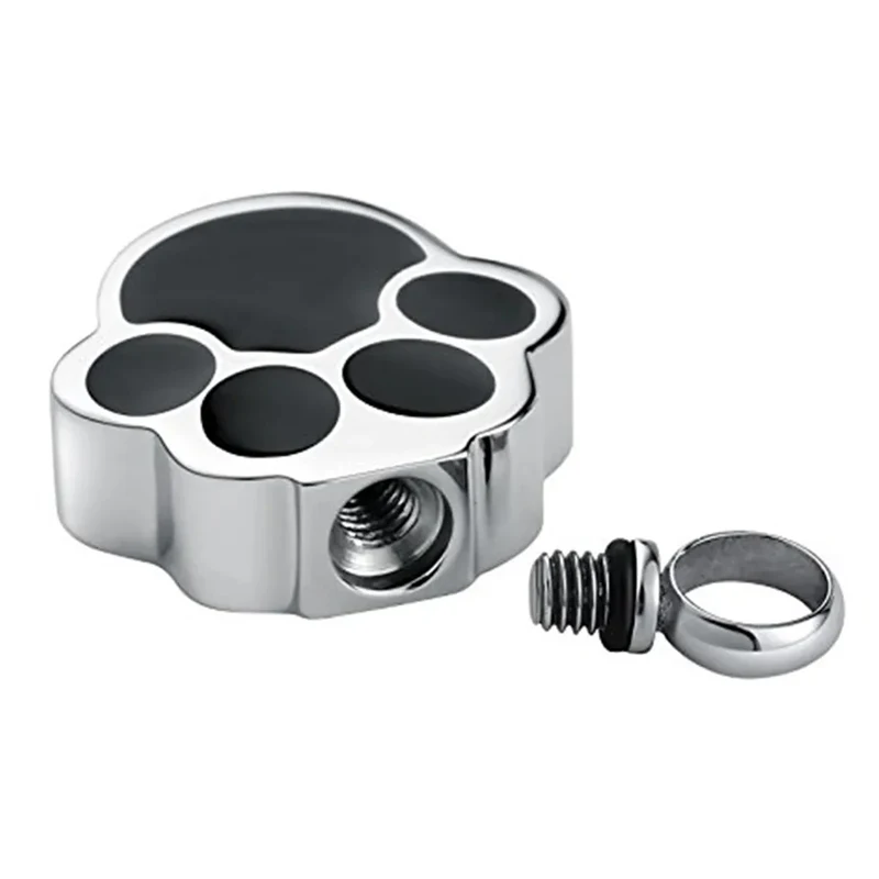 Pet Cat Dog Paw Print Cremation Jewelry for Ashes Wearable Urn Necklace Keepsake Memorial Pendant for Women Men