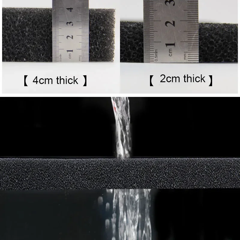 Multi Sizes Black Filtration Foam Aquarium Fish Tank Biochemical Filter Sponge Pad Skimmer Long Use Time Sponge Supply Tank