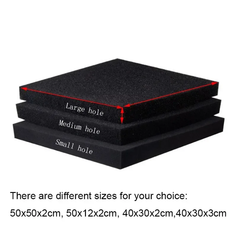 Multi Sizes Black Filtration Foam Aquarium Fish Tank Biochemical Filter Sponge Pad Skimmer Long Use Time Sponge Supply Tank