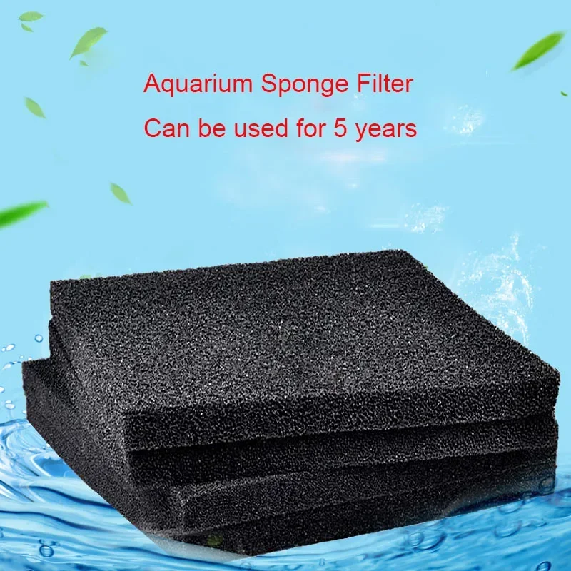 Multi Sizes Black Filtration Foam Aquarium Fish Tank Biochemical Filter Sponge Pad Skimmer Long Use Time Sponge Supply Tank