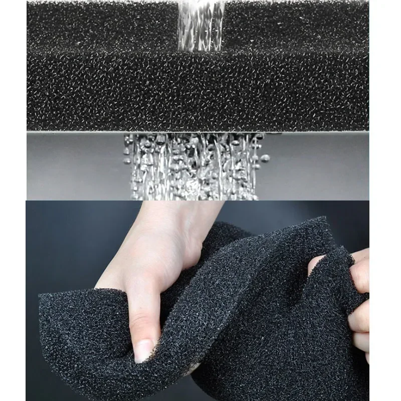 Multi Sizes Black Filtration Foam Aquarium Fish Tank Biochemical Filter Sponge Pad Skimmer Long Use Time Sponge Supply Tank