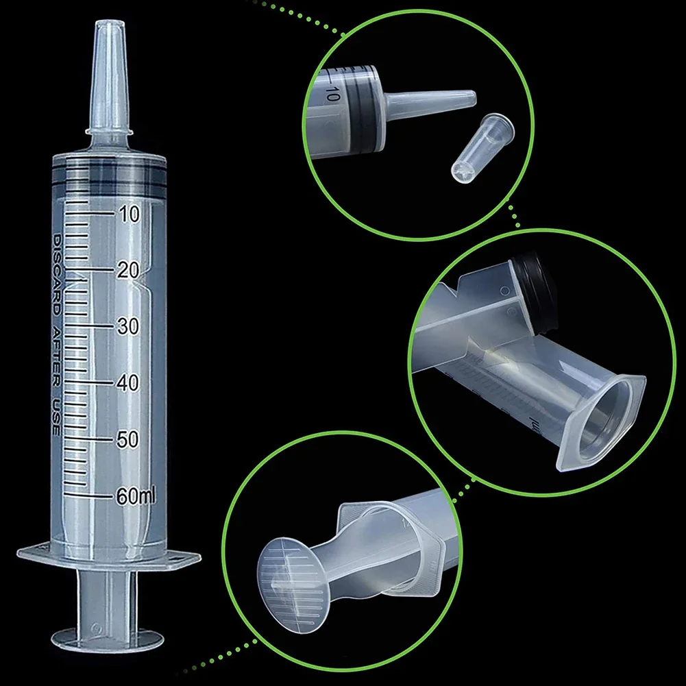 60/100ml Plastic Bulk Needle-Free Disposable Syringes Syringes Without Needle Syringe Glue Pet Feeding Needle Kitchen Tools