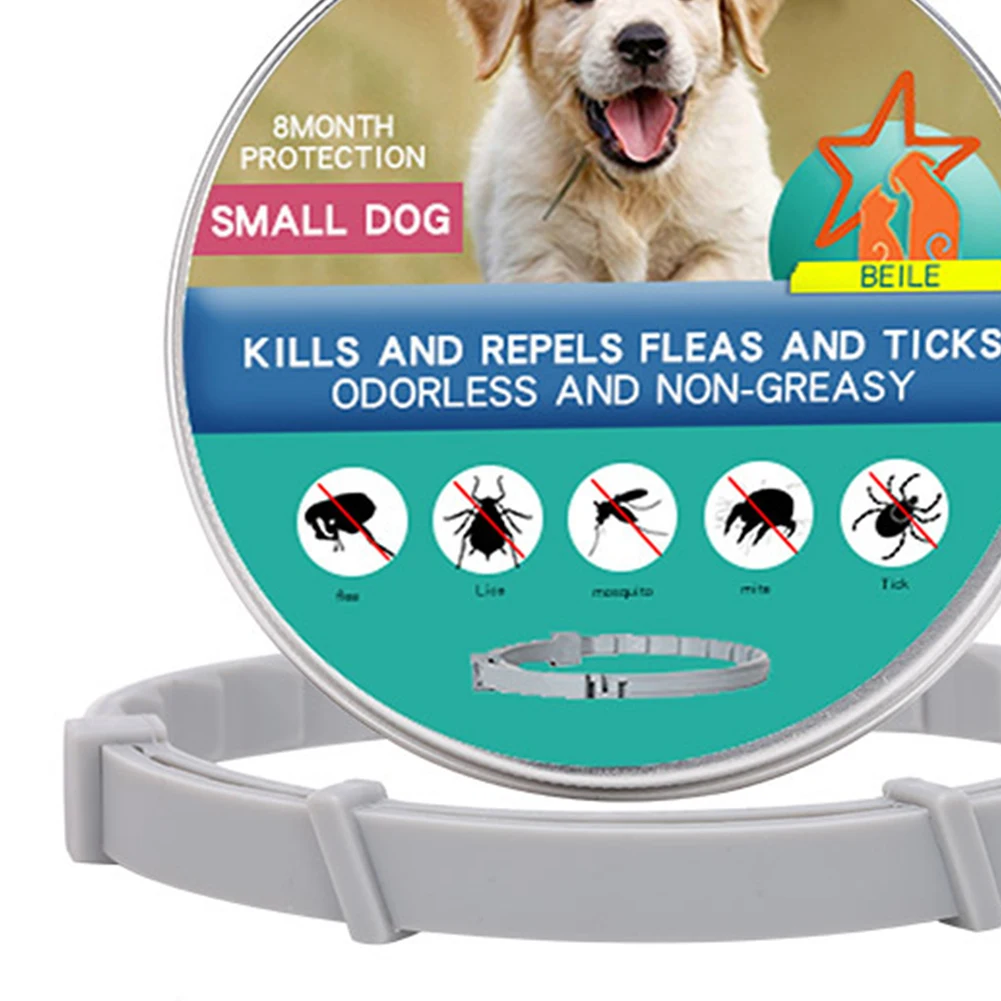 Dog Anti Flea And Tick Collars,Pet 8Month Protection Adjustable Collar For Large Dog Puppy Cat, Dogs Accessories