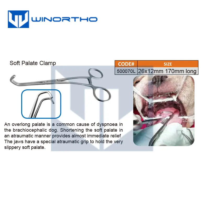Soft Palate Clamp small veterinary orthopedic instruments pet animal surgical Tonsillectomy Clamp