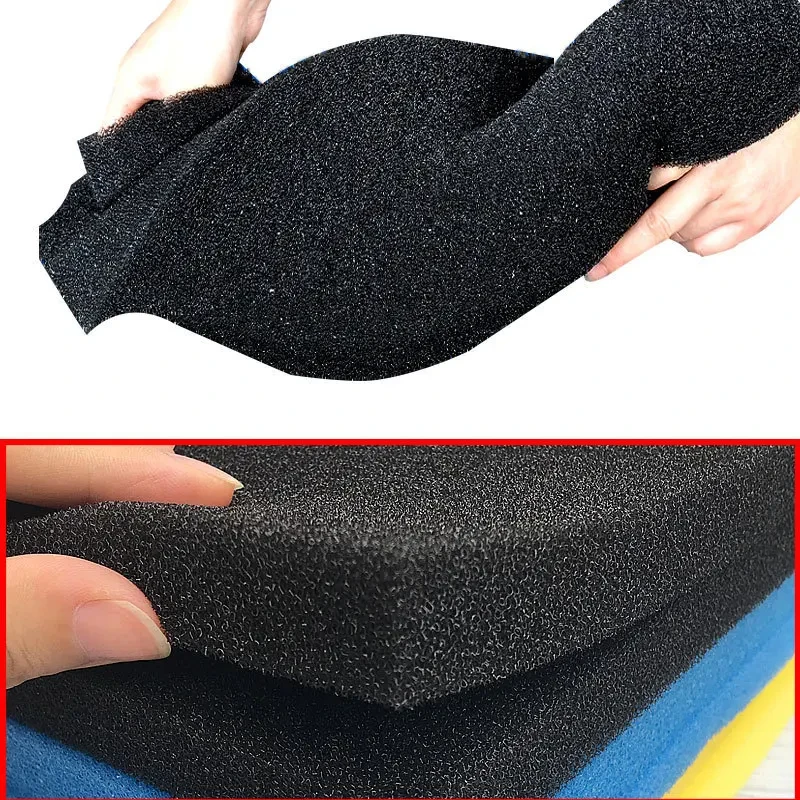 15 25 35 50ppi Aquarium Biochemical Cotton Filter Practical Aquarium Pond Foam Sponge Filter Black Multi-size Aquarium Supplies