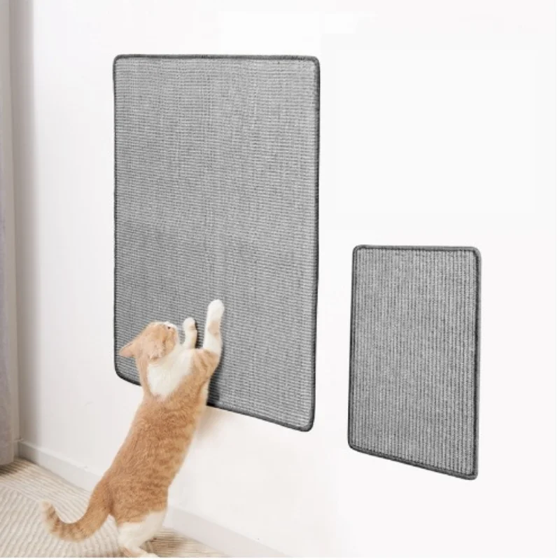 1pcs Sisal Cat Scratching Board Sticks to the Wall Does Not Drop Chips Scratches the Sofa Protection Vertical Claw Grinding Mat