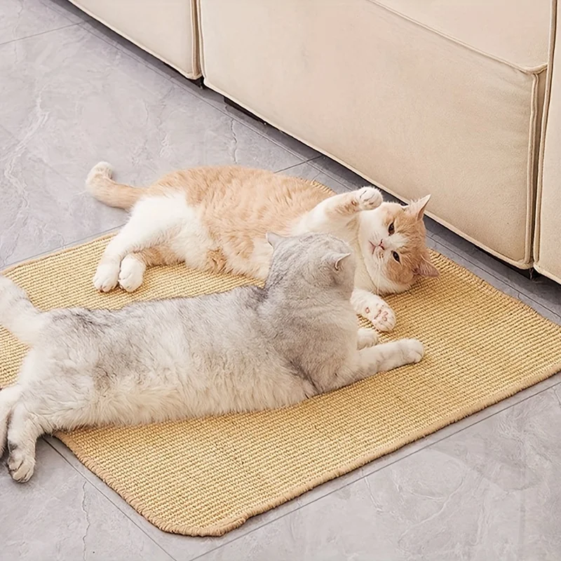 1pcs Sisal Cat Scratching Board Sticks to the Wall Does Not Drop Chips Scratches the Sofa Protection Vertical Claw Grinding Mat