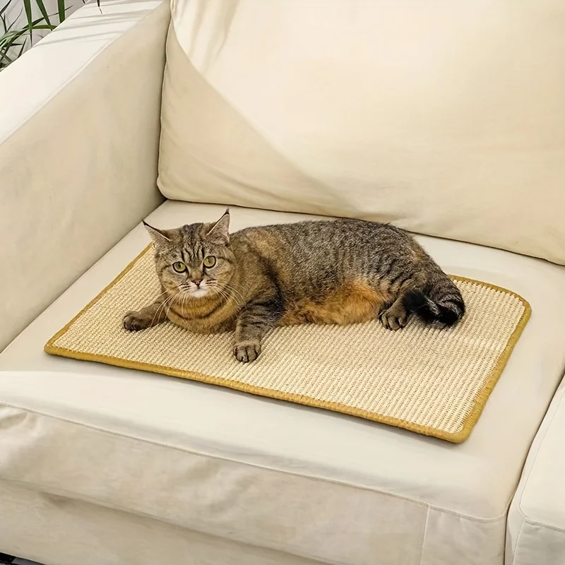 1pcs Sisal Cat Scratching Board Sticks to the Wall Does Not Drop Chips Scratches the Sofa Protection Vertical Claw Grinding Mat