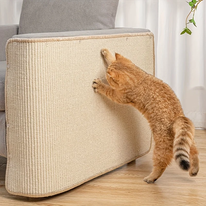 1pcs Sisal Cat Scratching Board Sticks to the Wall Does Not Drop Chips Scratches the Sofa Protection Vertical Claw Grinding Mat