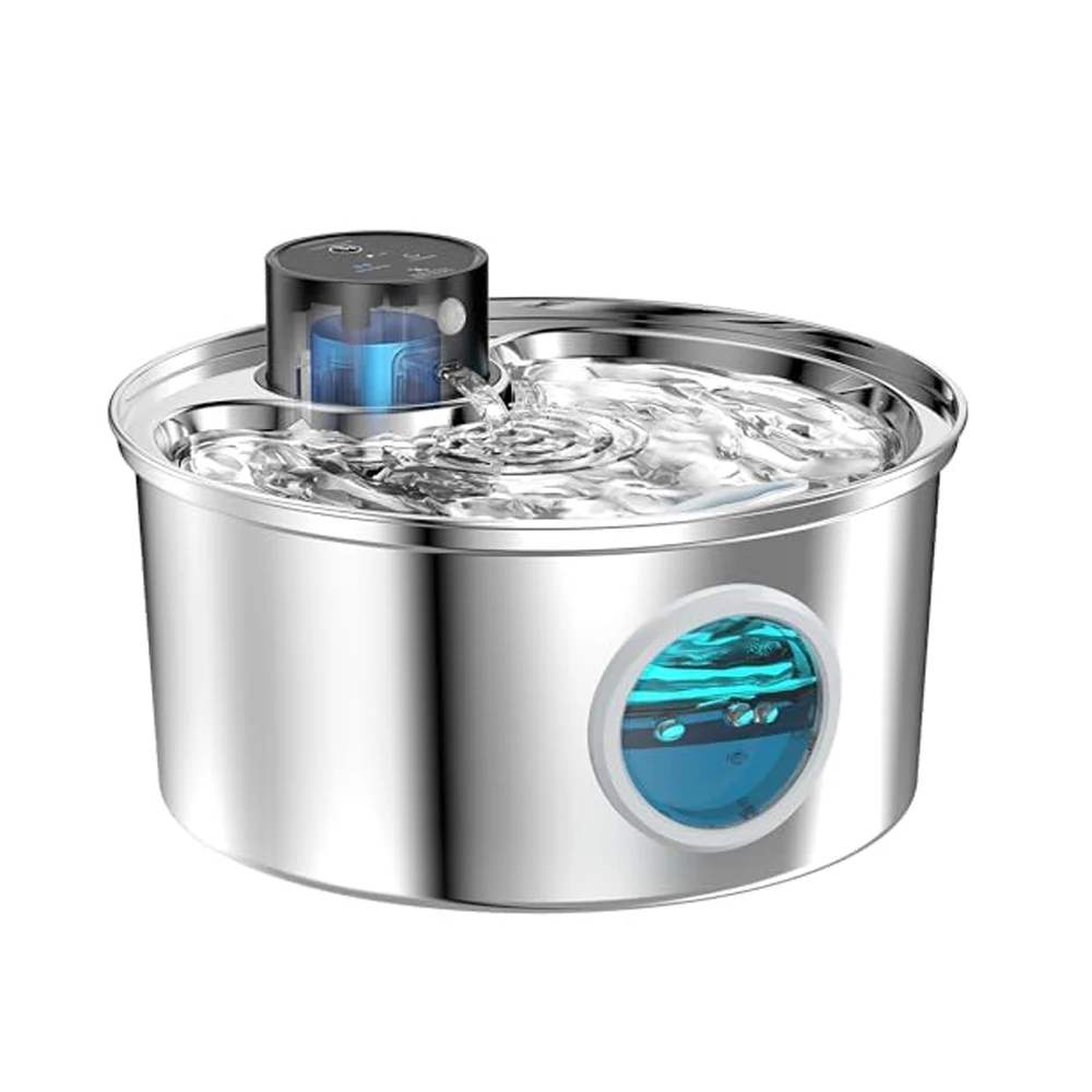 3.2L Recharge 5V USB Cat Water Fountain Automatic Sensor Stainless Steel Cat Dog Water Fountain Multiple Pet Drinking Bowls