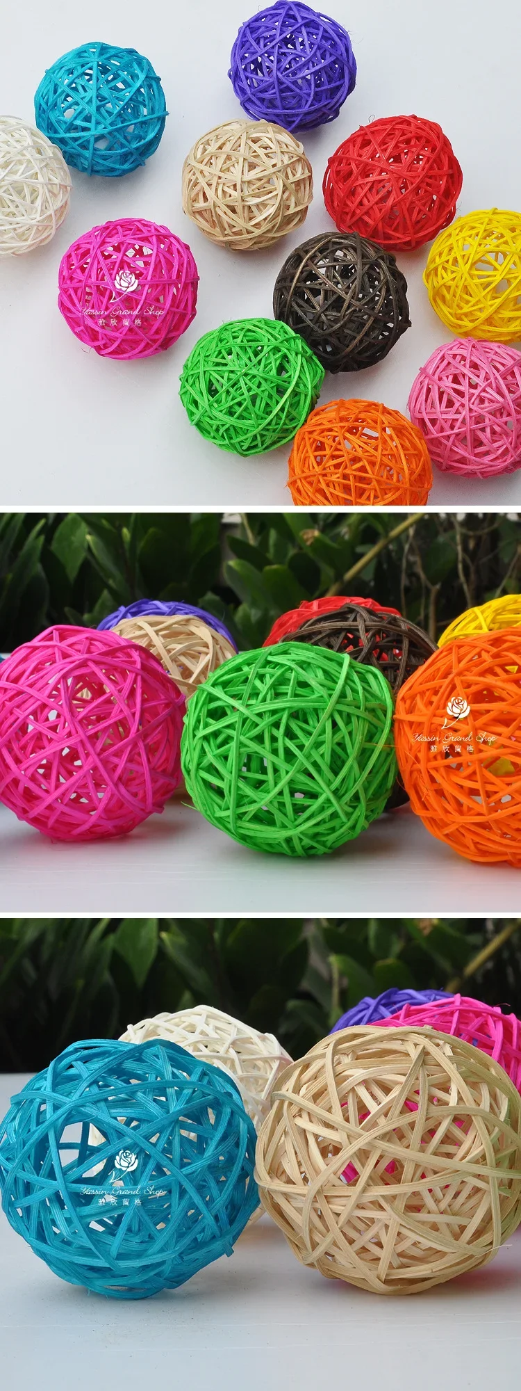 10pcs Primary Color Sepak Takraw Parrot Chewing Toy Ball Pet Bird Foot Scratching Toy Pet Chewing Toy Sepak Takraw