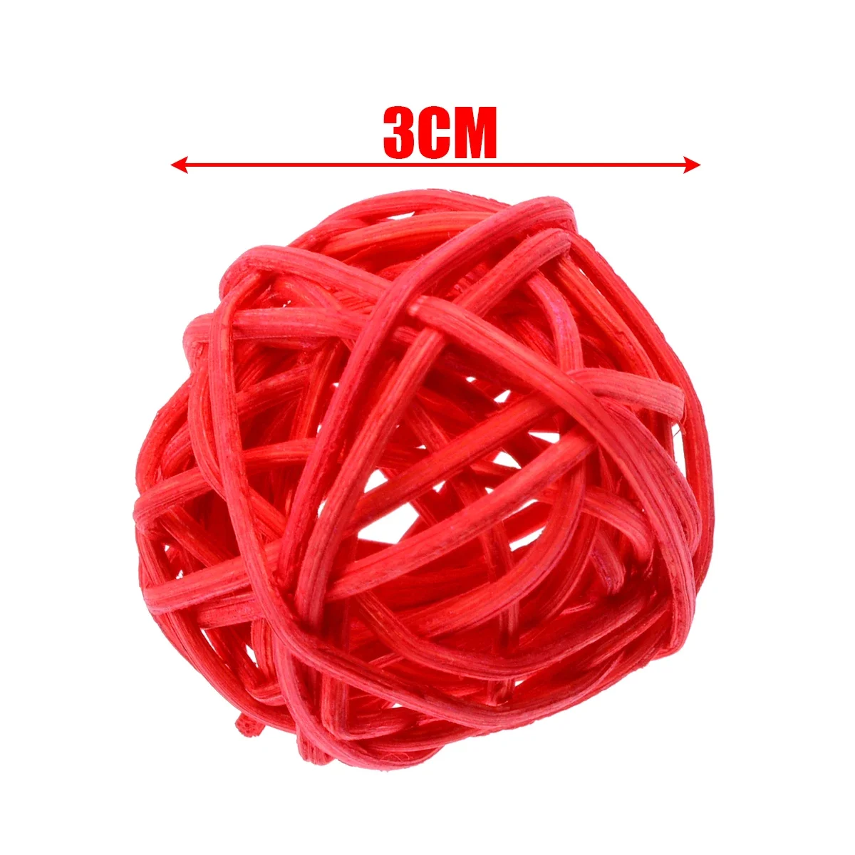 10pcs Primary Color Sepak Takraw Parrot Chewing Toy Ball Pet Bird Foot Scratching Toy Pet Chewing Toy Sepak Takraw