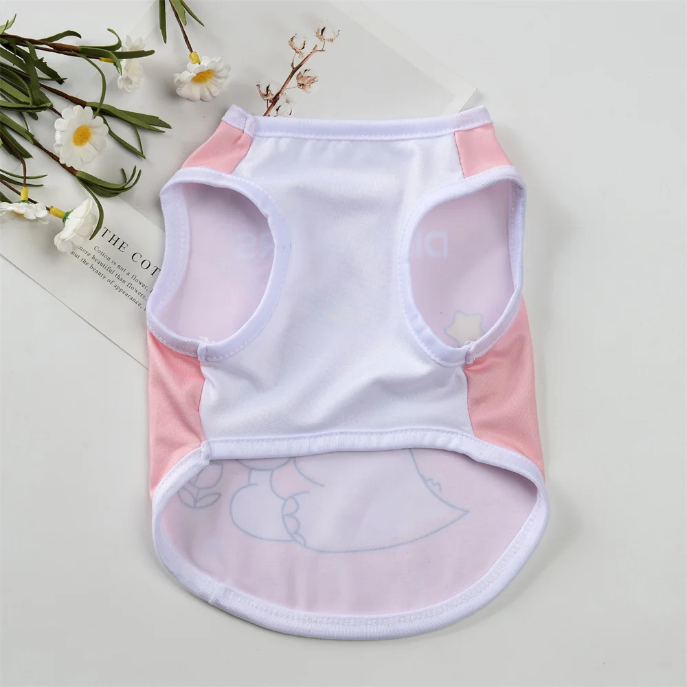 Summer Cat Puppy Clothes Cartoon Print Pet Sleeveless Vest for Small Dogs Cats Kitten Sphynx Clothing Ropa Para Gato