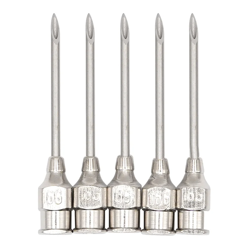 10Pcs Stainless Steel Veterinary Needle Syringe Needle Dispensing Needles Laboratory Sampling Needle Livestock Accessories