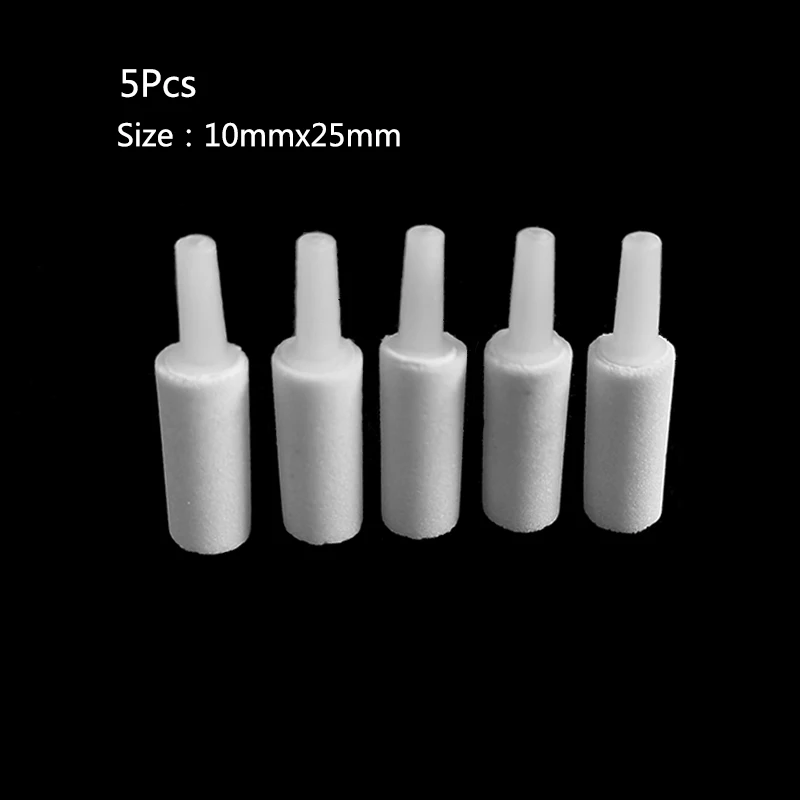 Aquarium Mini Round Mineral Bubble Air Stone Pond Fish Tank Pump Aerator Aeration Hydroponic Oxygen Airstone Accessories 5pcs