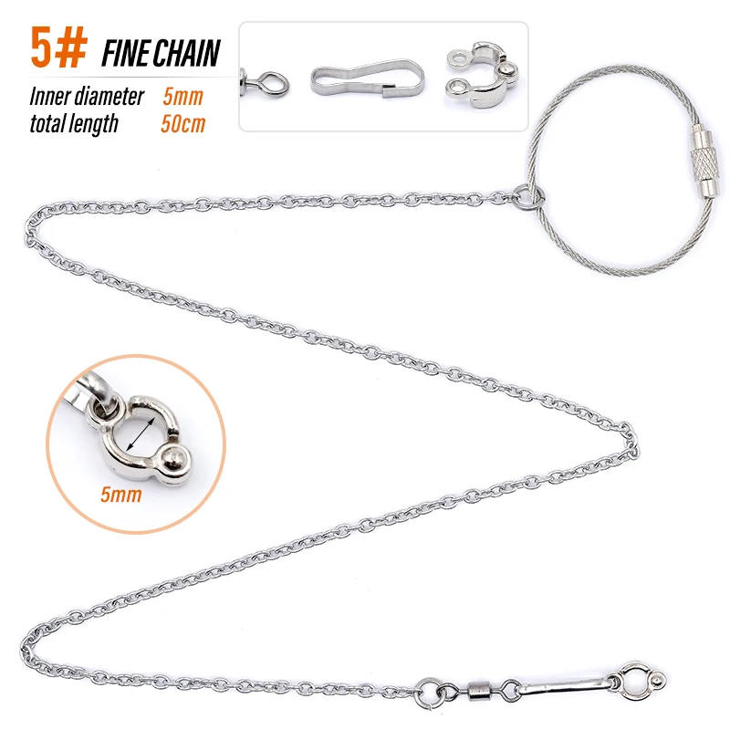 Bird Parrot Foot Chain Stainless Steel Ankle Foot Ring Stand Chain Outdoor Flying Training Starling Pigeon Bird Accessories