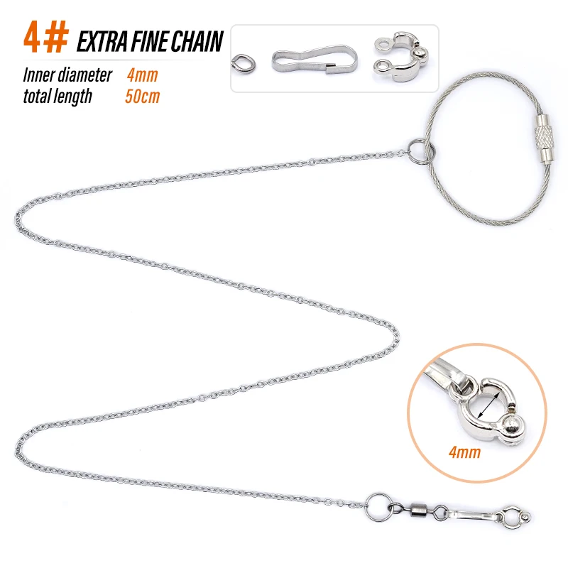 Bird Parrot Foot Chain Stainless Steel Ankle Foot Ring Stand Chain Outdoor Flying Training Starling Pigeon Bird Accessories