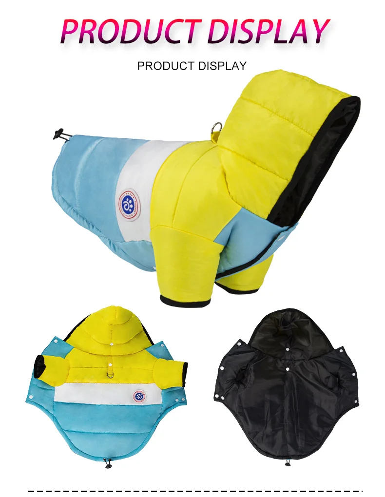 Waterproof Warm Winter Pet Jacket Cotton Puppy Costume French Bulldog Outfit Coat Chihuahua Clothing Vest For Small Dogs Suit