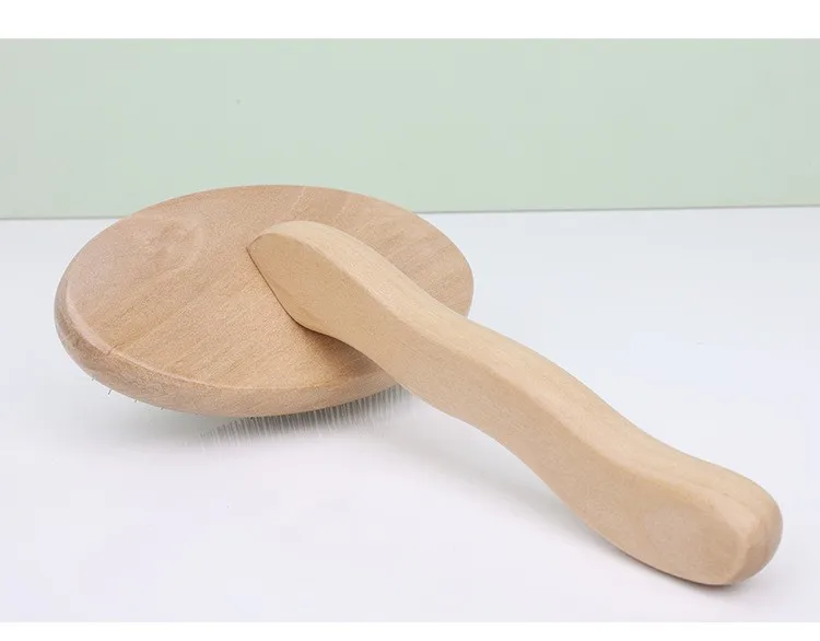 Dog Comb Wooden Handle Dog Brush Pet Grooming Comfortable Handle Combs for Cats Hair Knot Opening Dogs Hair Remover Pet Products