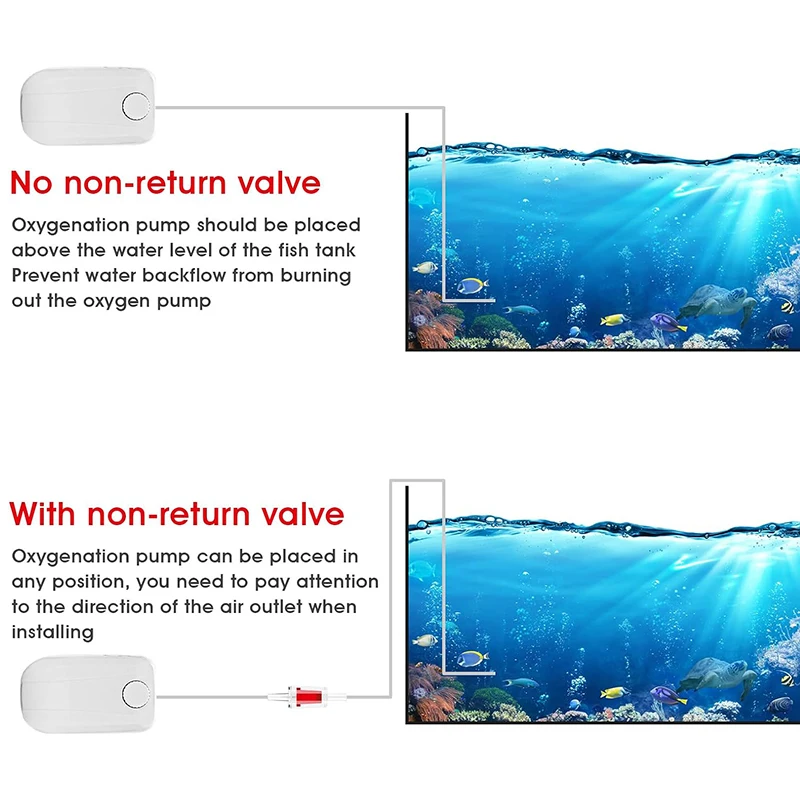 10PCS Red Clear Air Check Valve - Non-Return One Way Check Valve For Aquarium Air Pump Fish Tank Aerator