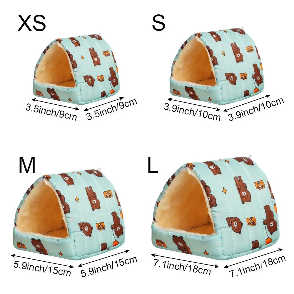 Cute Small Animal Sleeping Bed Hamster House Mini Pet Rabbit Squirrel Winter Warm Nest Comfortable Guinea Pig Nest