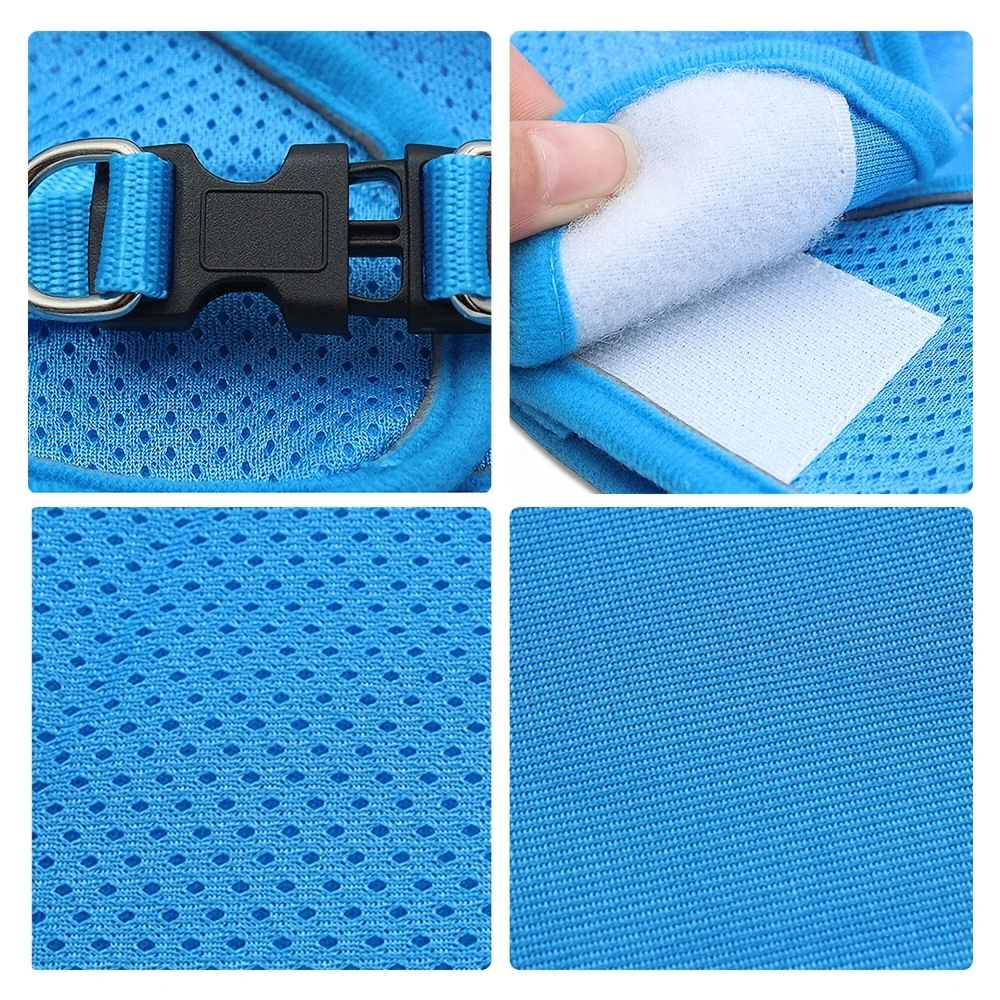 Comfortable Breathable Mesh Step in Reflective Vest Harness for Small Medium Dogs