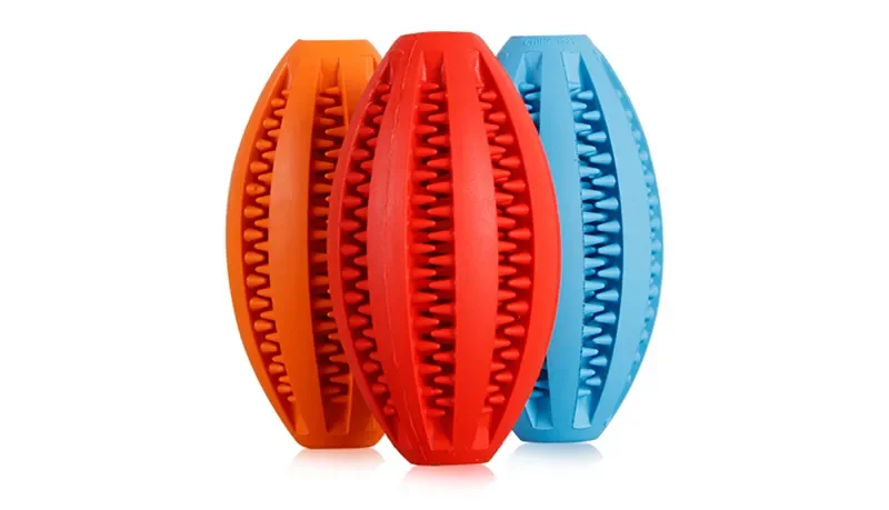 Pet Dog Chew Toys Teeth Cleaning Snack Ball Pet Dog Toy Ball Natural Rubber Super Tough Interactive Bouncy Pet Supplies