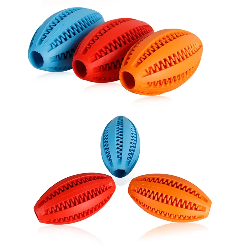 Pet Dog Chew Toys Teeth Cleaning Snack Ball Pet Dog Toy Ball Natural Rubber Super Tough Interactive Bouncy Pet Supplies