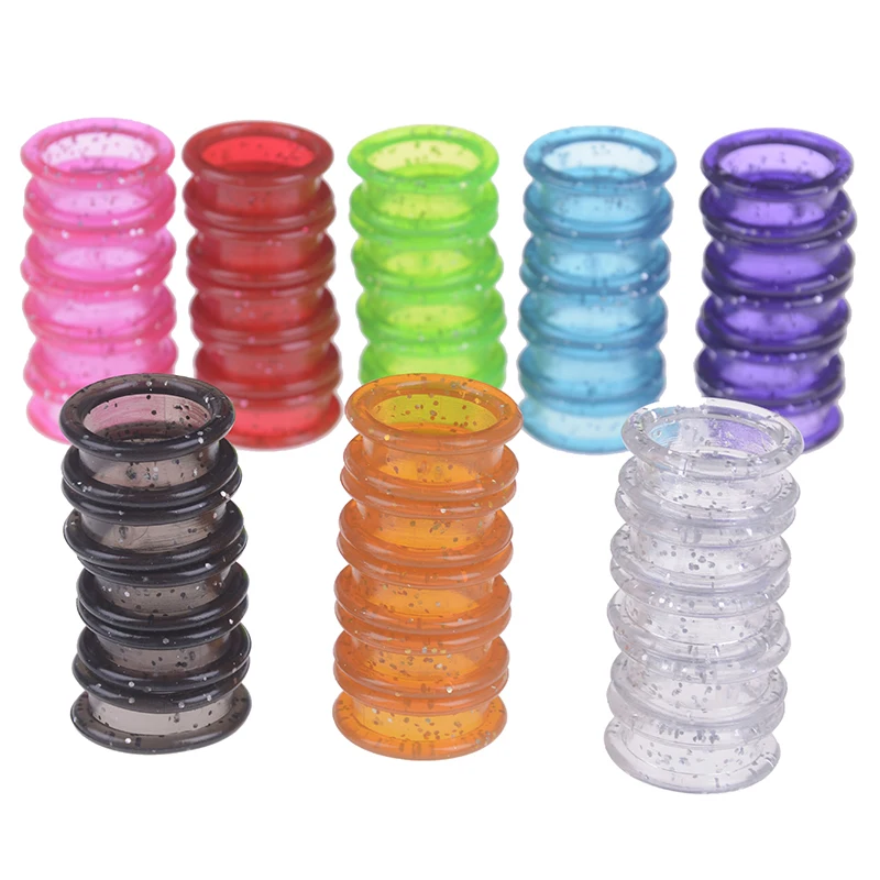5PCS Silicone Finger Rings for Cat Dog Hair Scissors Professional Pet Grooming Scissors Protector Cutting Curved Thinning Shears