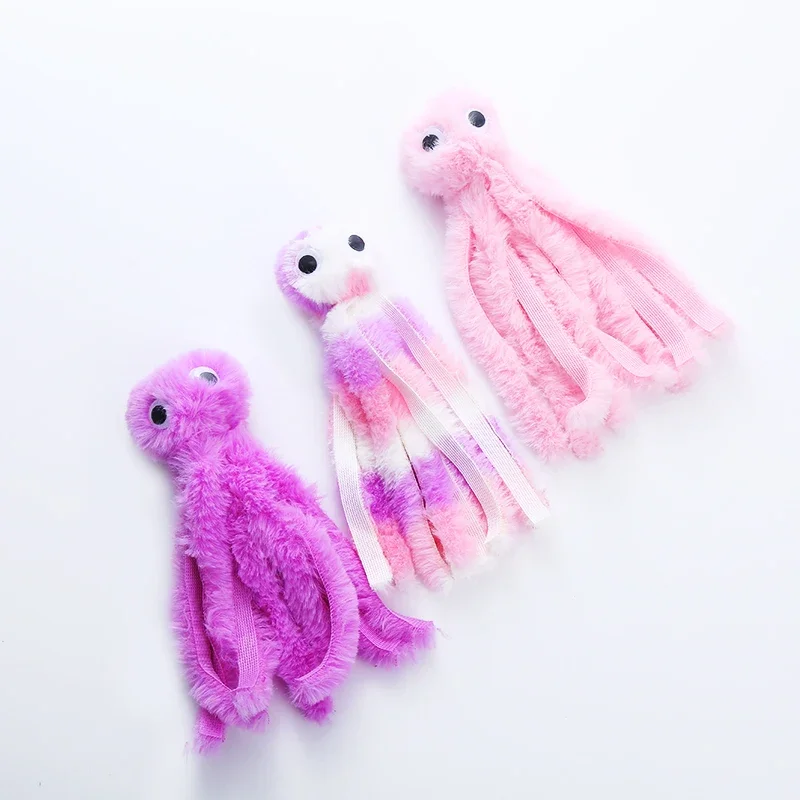 Cat Toy Cute Octopus Plush Toy Bite Resistant Teeth Interactive Play Pet Supplies Cat Dog Toys Octopus