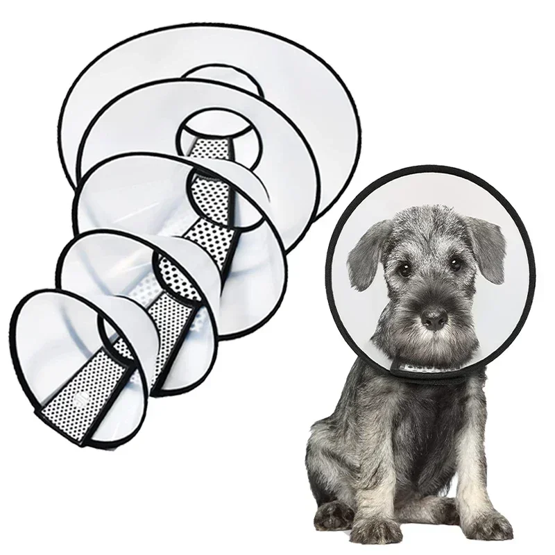 Pet Elizabeth Collar Puppy Anti Bite Grasping Collar for Small Large Dogs Recovery Cone Ring Cats Neck Wound Healing Accessories